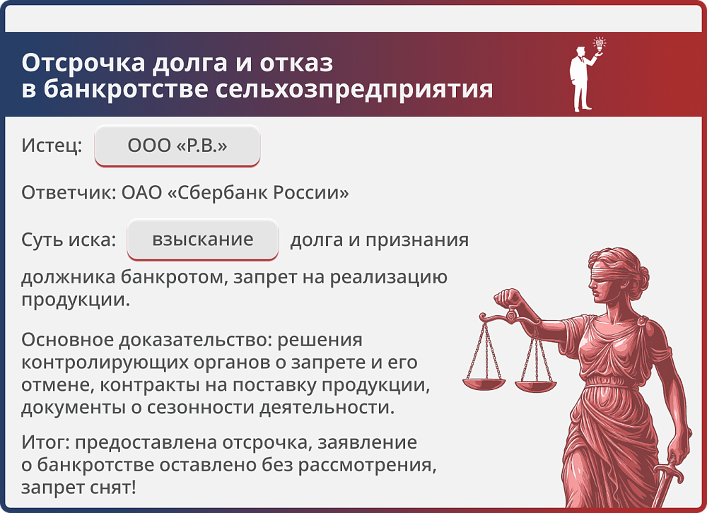 Картинка Защитили предприятие от разорения и банкротства